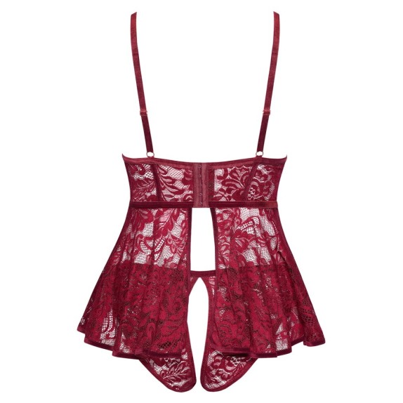 copy of BABYDOLL SEXY PER DONNA CON SLIP APERTO BORDEAUX TAGLIE FORTI