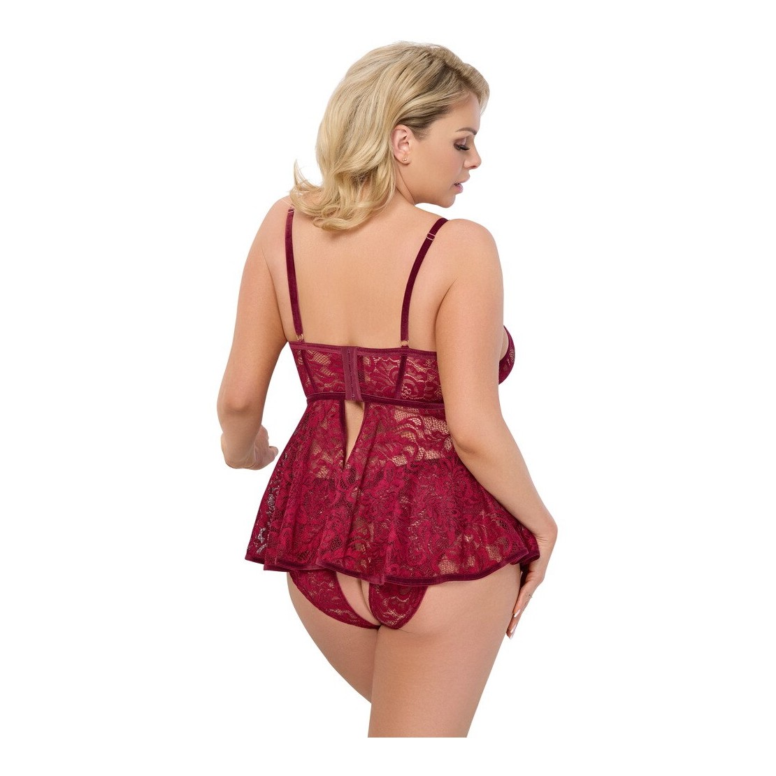 copy of BABYDOLL SEXY PER DONNA CON SLIP APERTO...