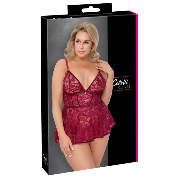 copy of BABYDOLL SEXY PER DONNA CON SLIP APERTO BORDEAUX...