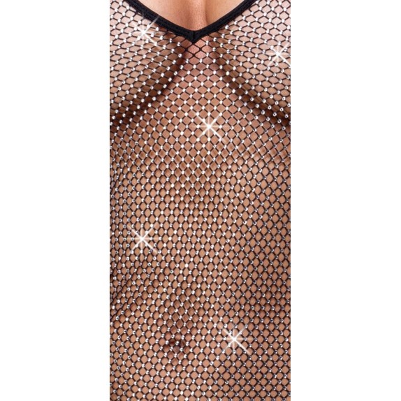 copy of ABITO CORTO IN MAGLIA METALLICA DI STRASS NERO SEXY PER DONNA