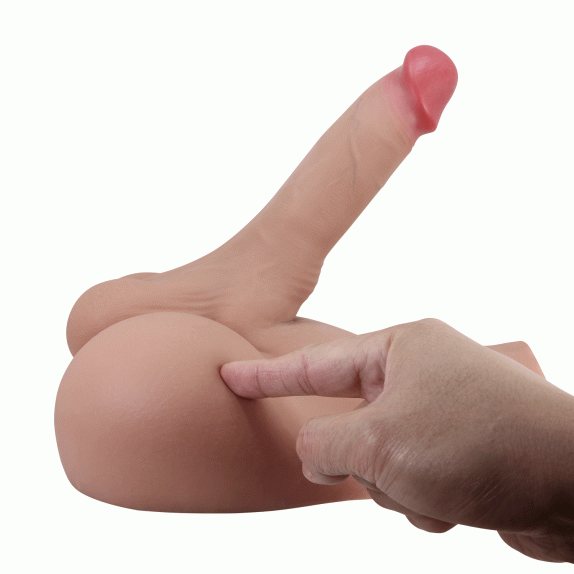 MASTURBATORE REALISTICO MEZZO BUSTO DI UOMO CON PENE FLESSIBILE E ANO PENETRABILE RHYNE